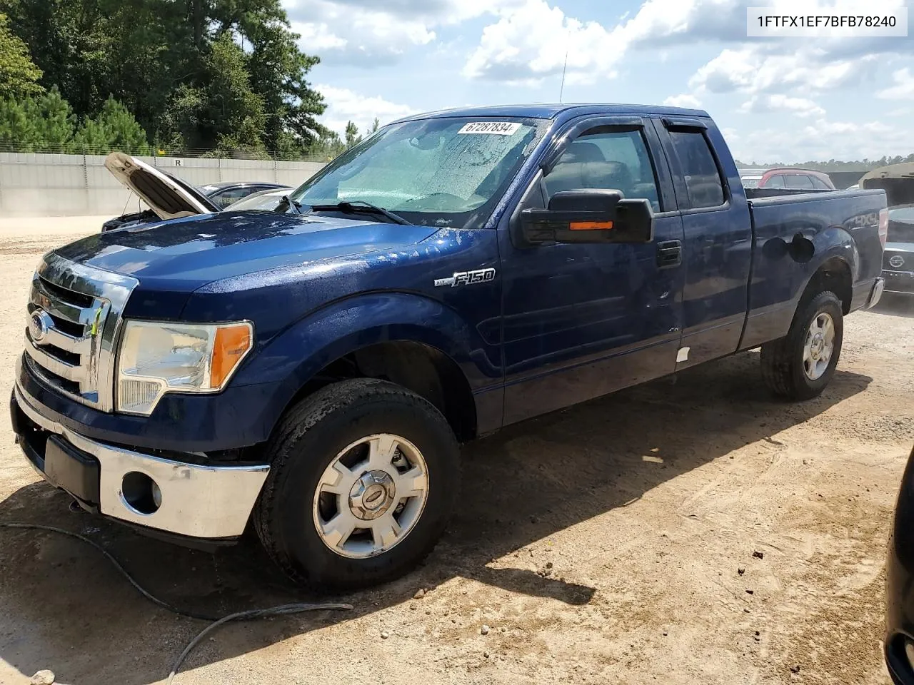 2011 Ford F150 Super Cab VIN: 1FTFX1EF7BFB78240 Lot: 67287834