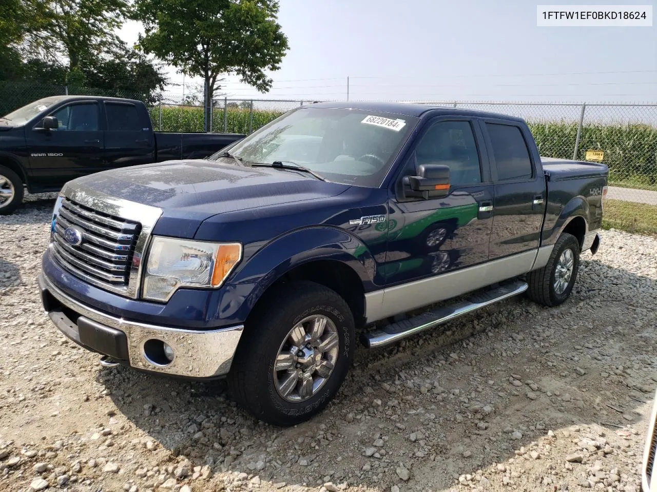 2011 Ford F150 Supercrew VIN: 1FTFW1EF0BKD18624 Lot: 68220184