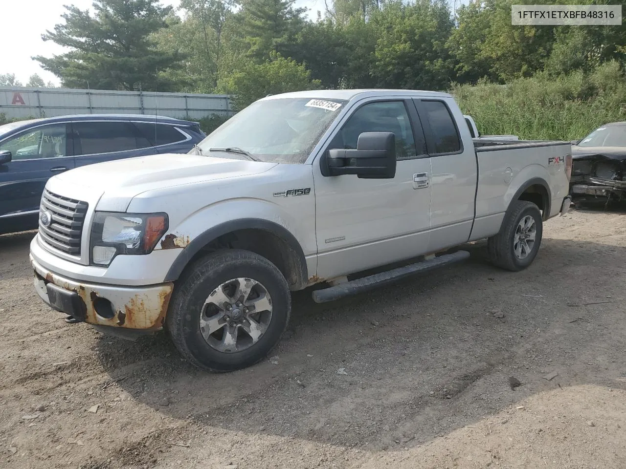 2011 Ford F150 Super Cab VIN: 1FTFX1ETXBFB48316 Lot: 68357154