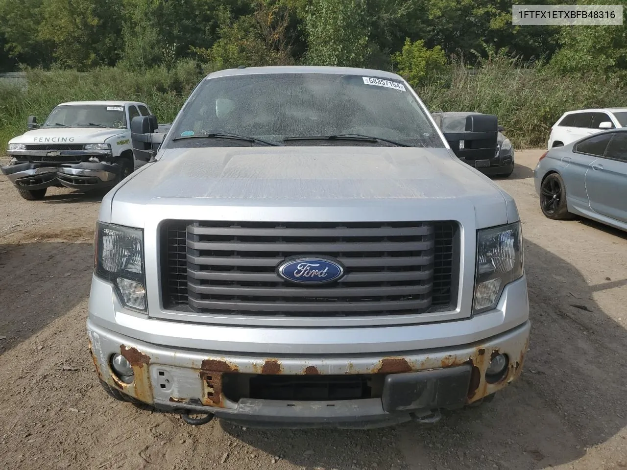 2011 Ford F150 Super Cab VIN: 1FTFX1ETXBFB48316 Lot: 68357154