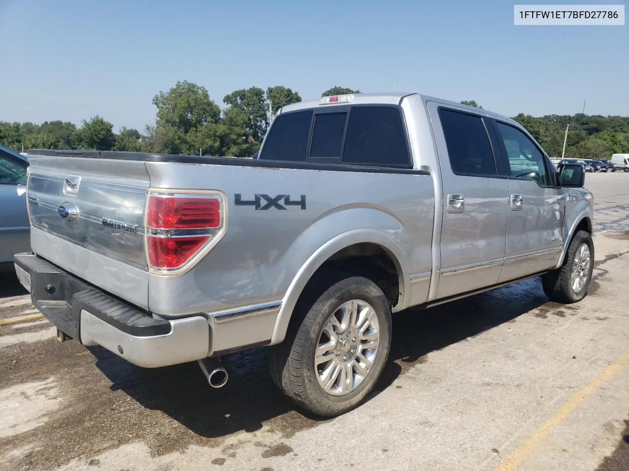 2011 Ford F150 Supercrew VIN: 1FTFW1ET7BFD27786 Lot: 68568924