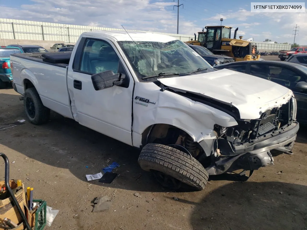 2011 Ford F150 VIN: 1FTNF1ETXBKD74099 Lot: 68578164