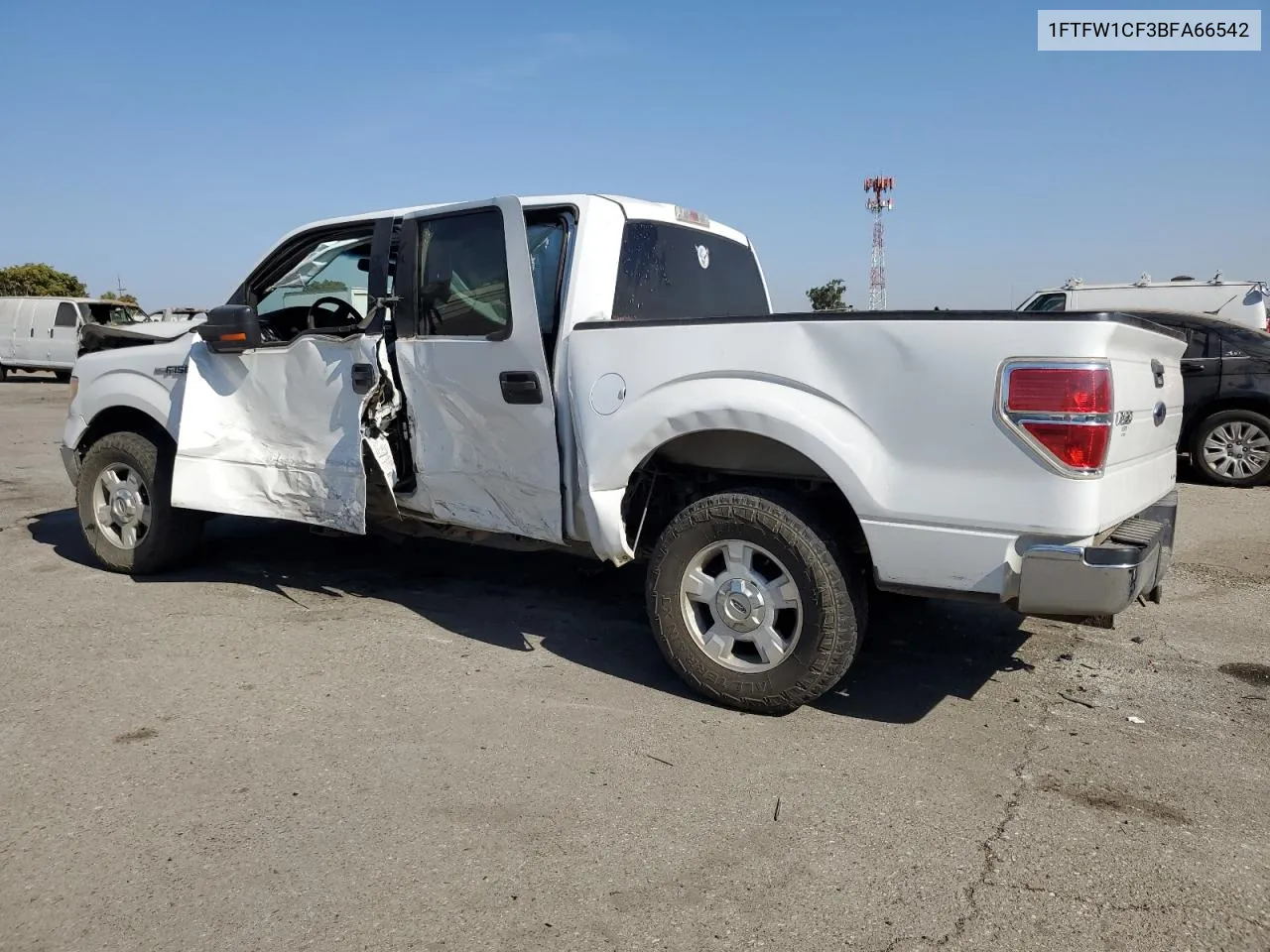 2011 Ford F150 Supercrew VIN: 1FTFW1CF3BFA66542 Lot: 68869884