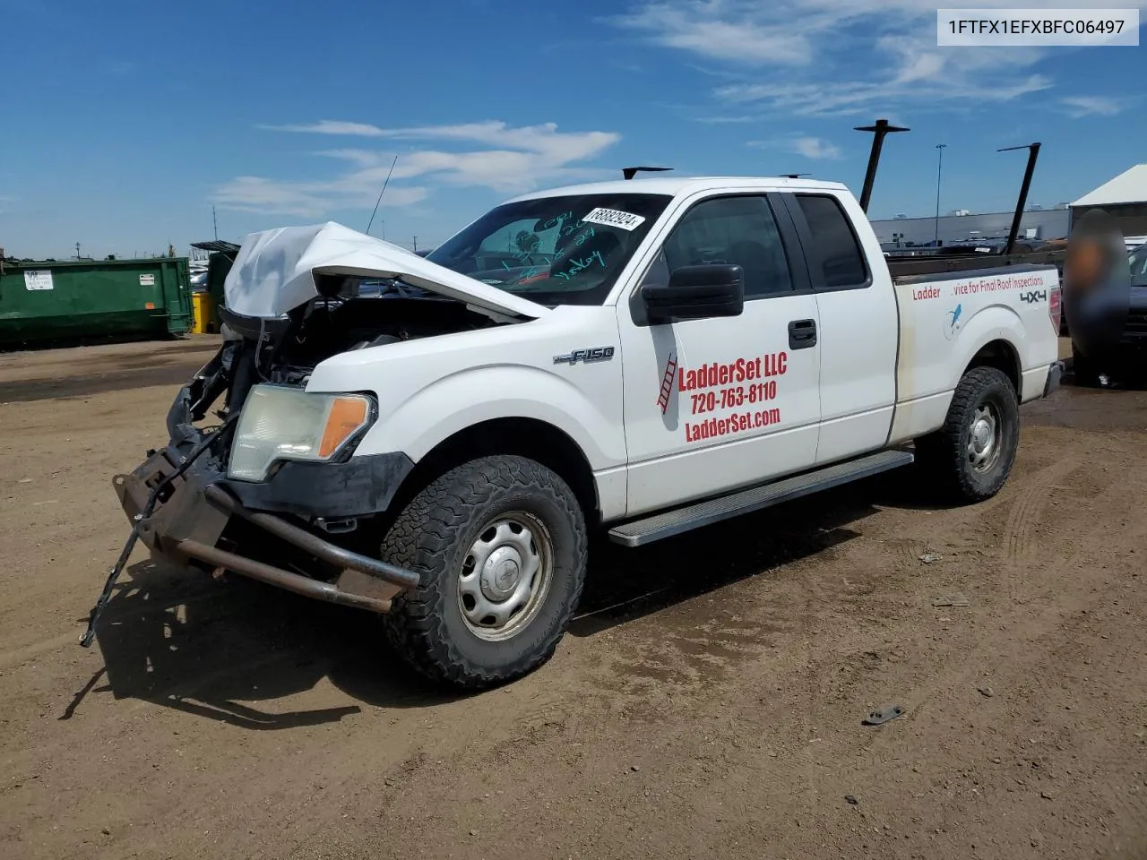 2011 Ford F150 Super Cab VIN: 1FTFX1EFXBFC06497 Lot: 68882924