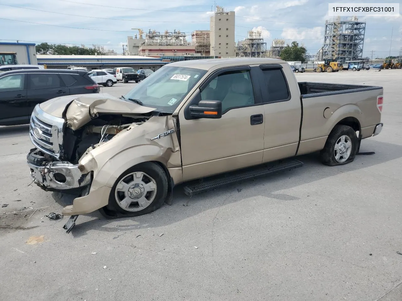 2011 Ford F150 Super Cab VIN: 1FTFX1CFXBFC31001 Lot: 69317574