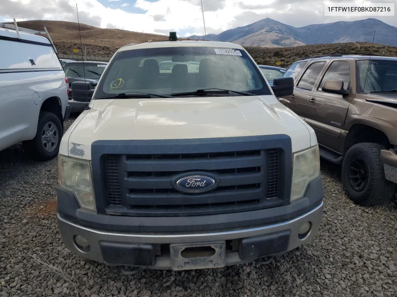 2011 Ford F150 Supercrew VIN: 1FTFW1EF0BKD87216 Lot: 69875354