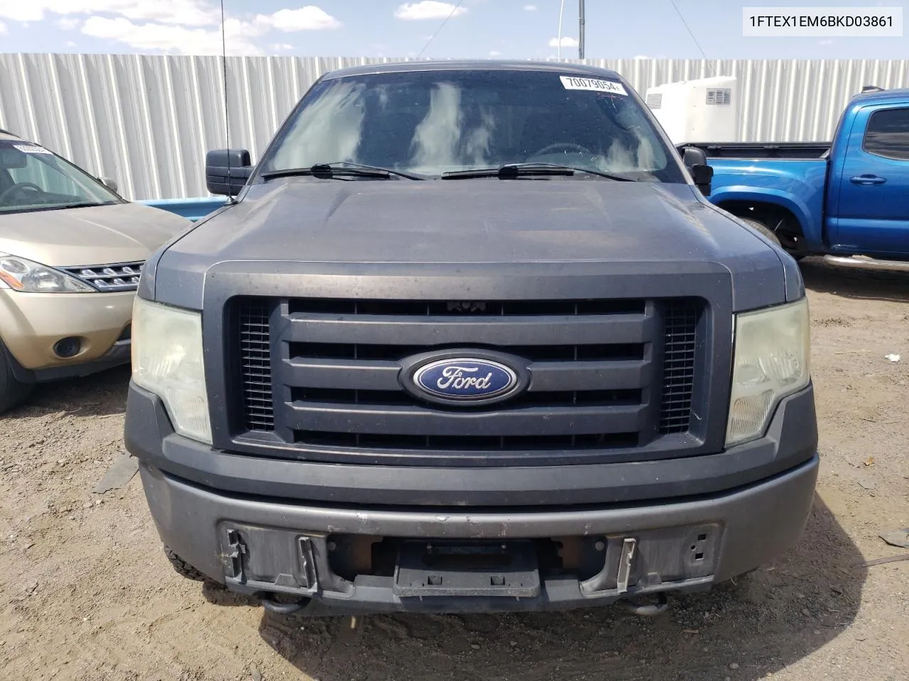 2011 Ford F150 Super Cab VIN: 1FTEX1EM6BKD03861 Lot: 70079054