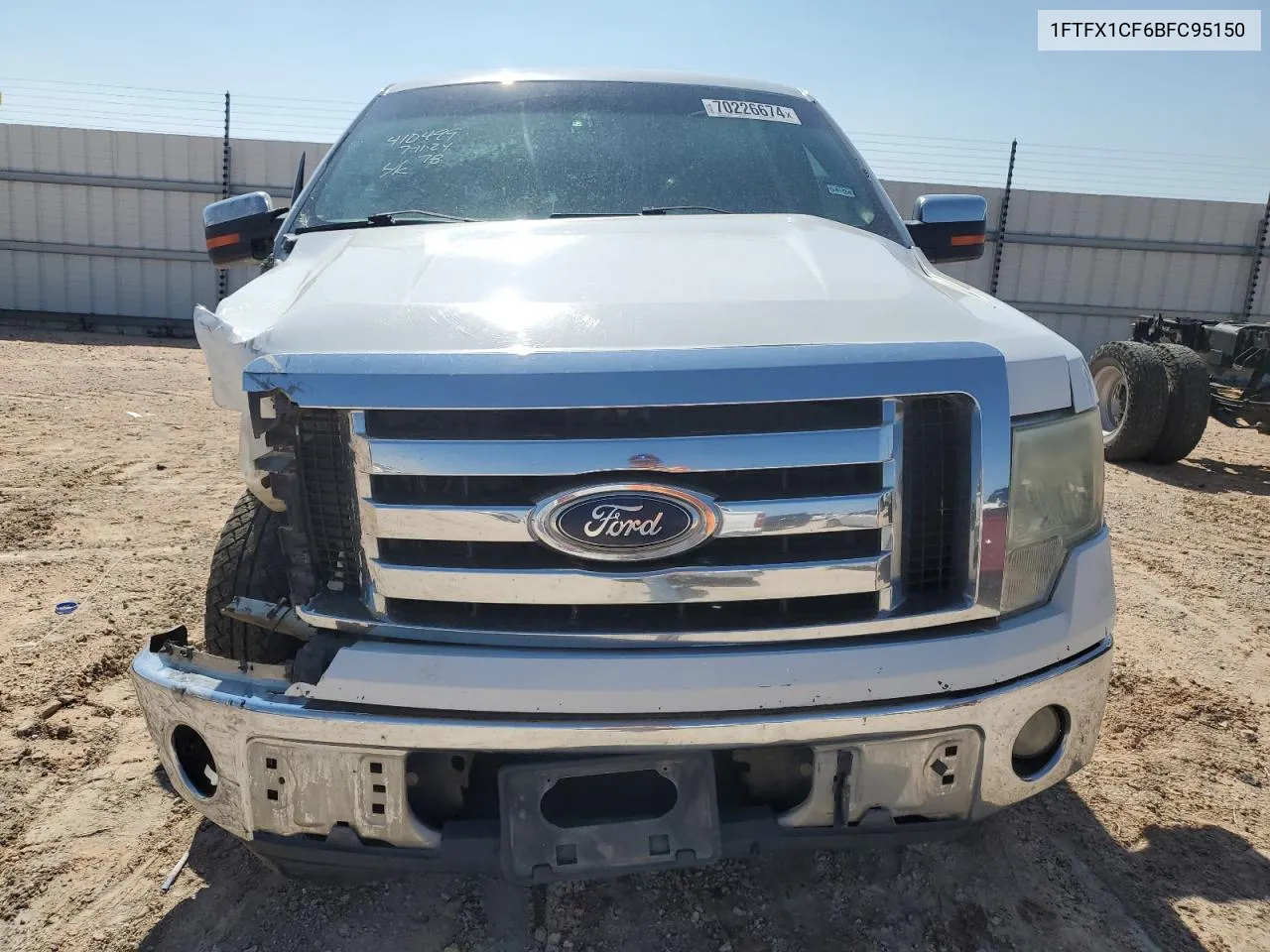 2011 Ford F150 Super Cab VIN: 1FTFX1CF6BFC95150 Lot: 70226674