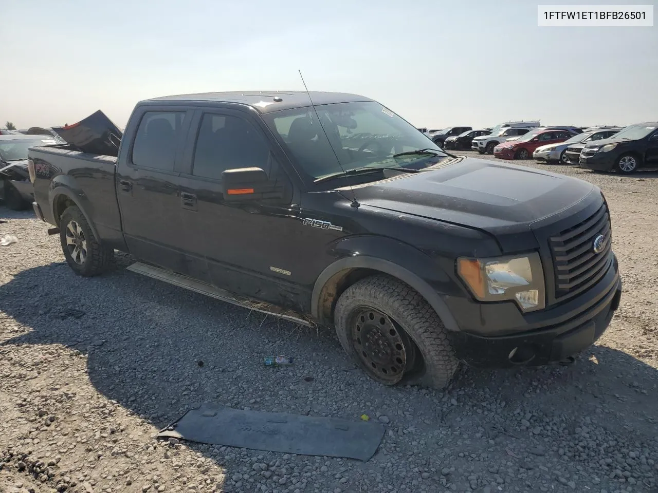 2011 Ford F150 Supercrew VIN: 1FTFW1ET1BFB26501 Lot: 70310294