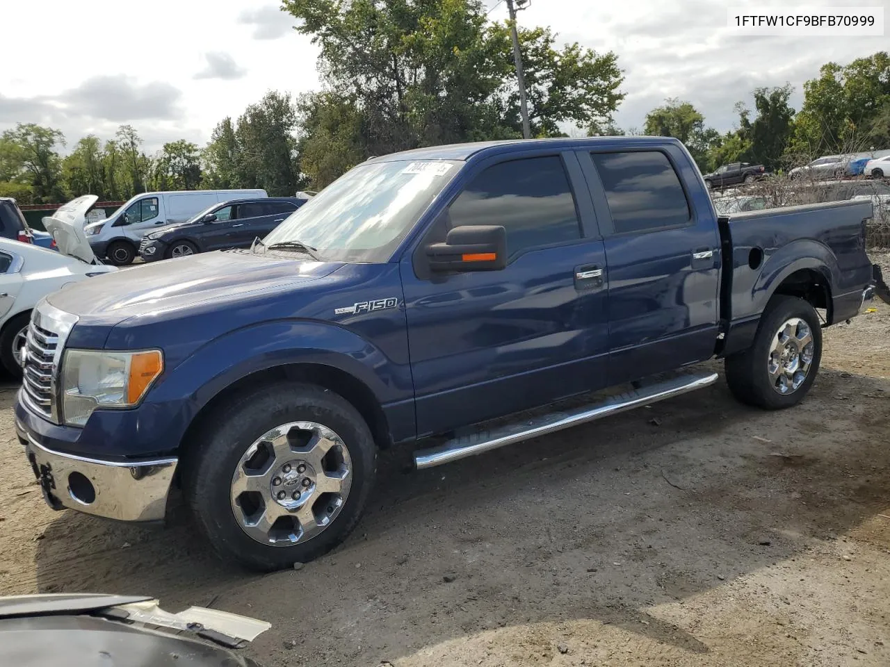 2011 Ford F150 Supercrew VIN: 1FTFW1CF9BFB70999 Lot: 70433494