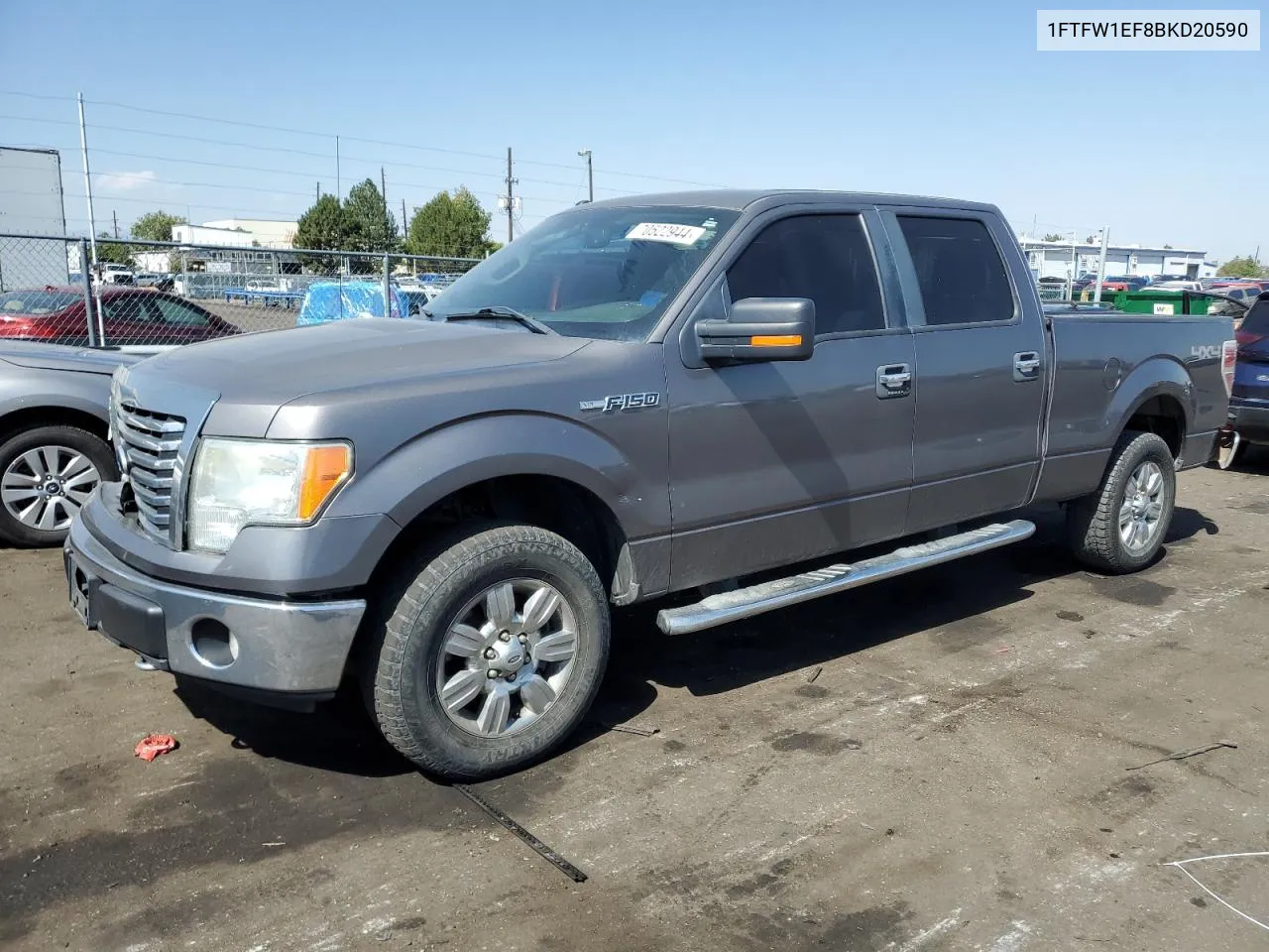 2011 Ford F150 Supercrew VIN: 1FTFW1EF8BKD20590 Lot: 70522944