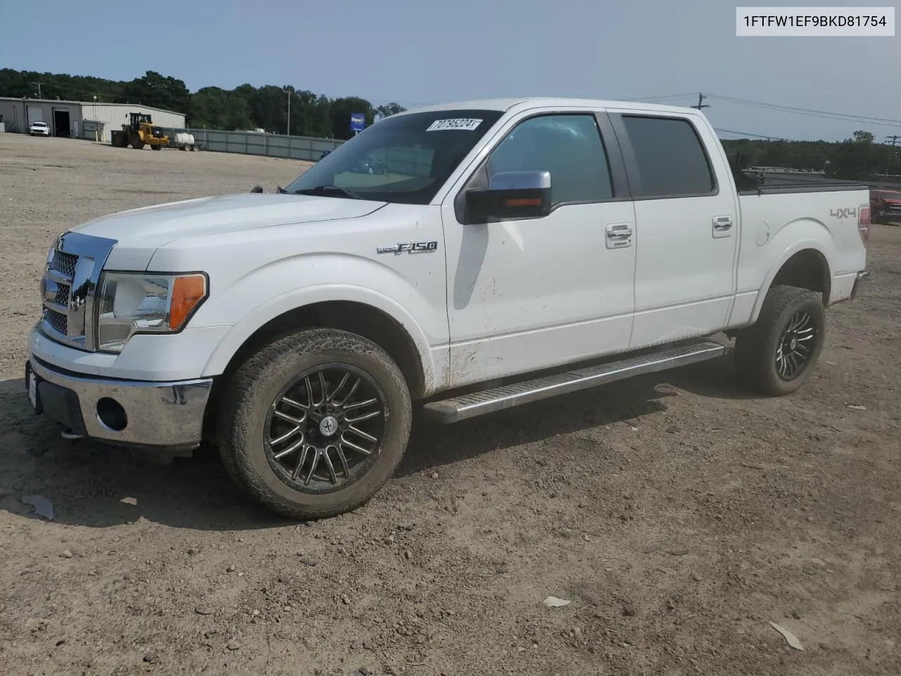 2011 Ford F150 Supercrew VIN: 1FTFW1EF9BKD81754 Lot: 70795224