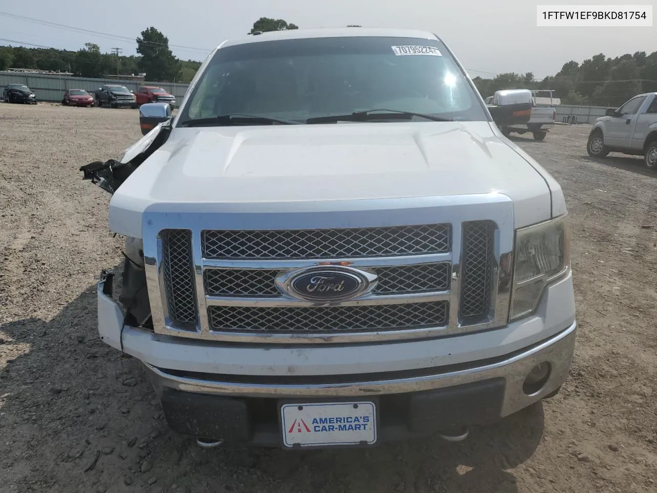 2011 Ford F150 Supercrew VIN: 1FTFW1EF9BKD81754 Lot: 70795224