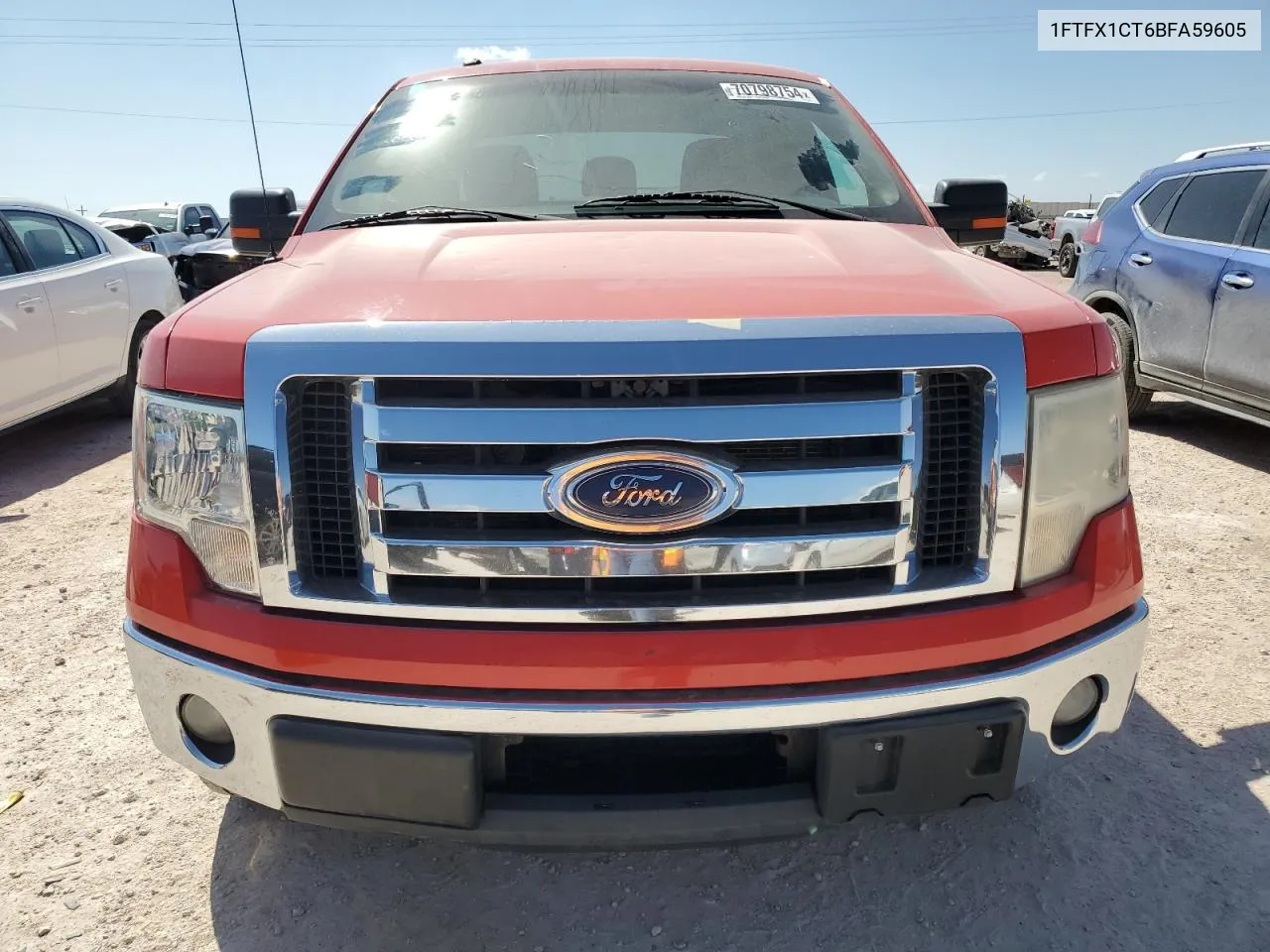 2011 Ford F150 Super Cab VIN: 1FTFX1CT6BFA59605 Lot: 70798754