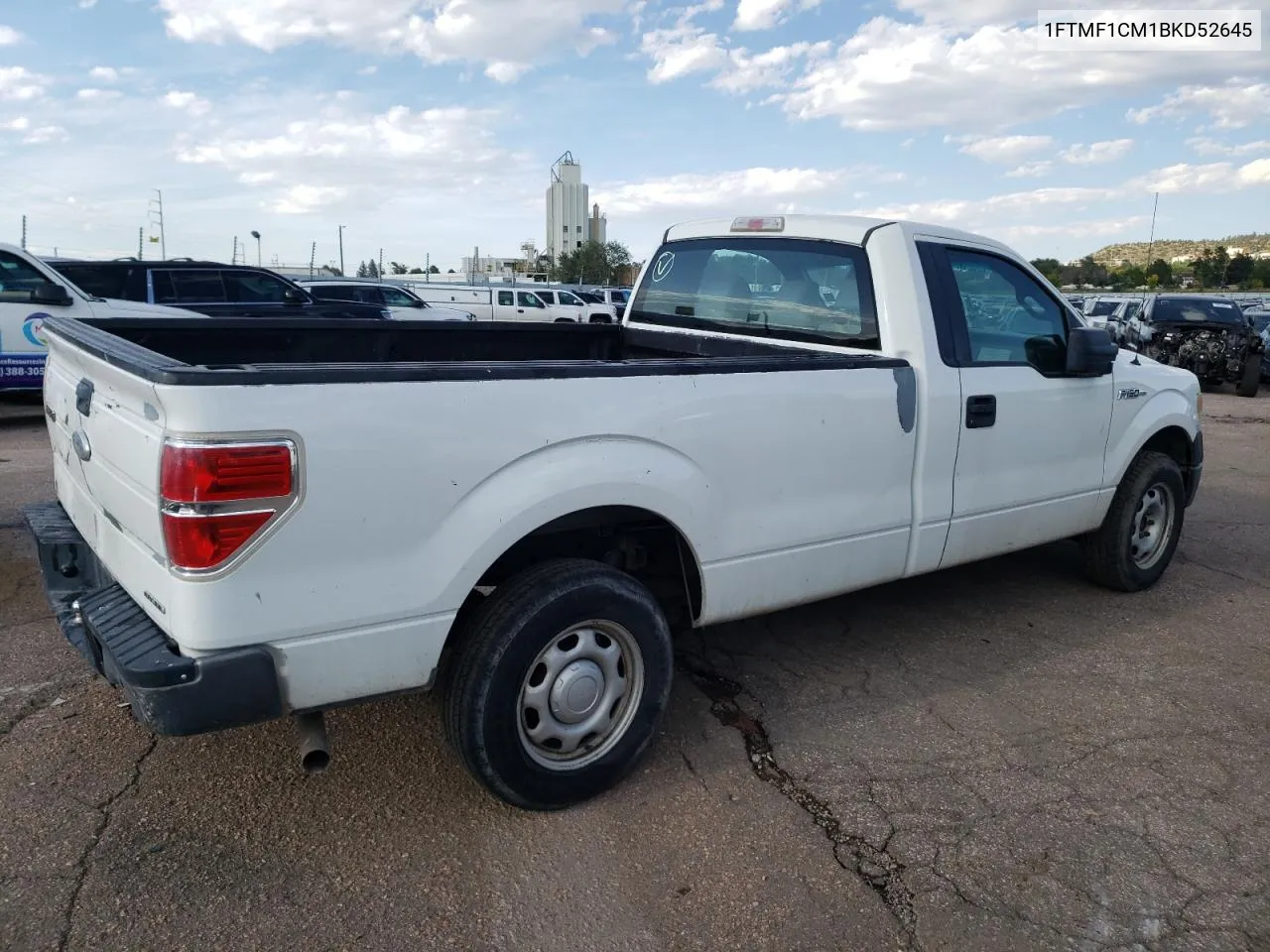 2011 Ford F150 VIN: 1FTMF1CM1BKD52645 Lot: 70996764