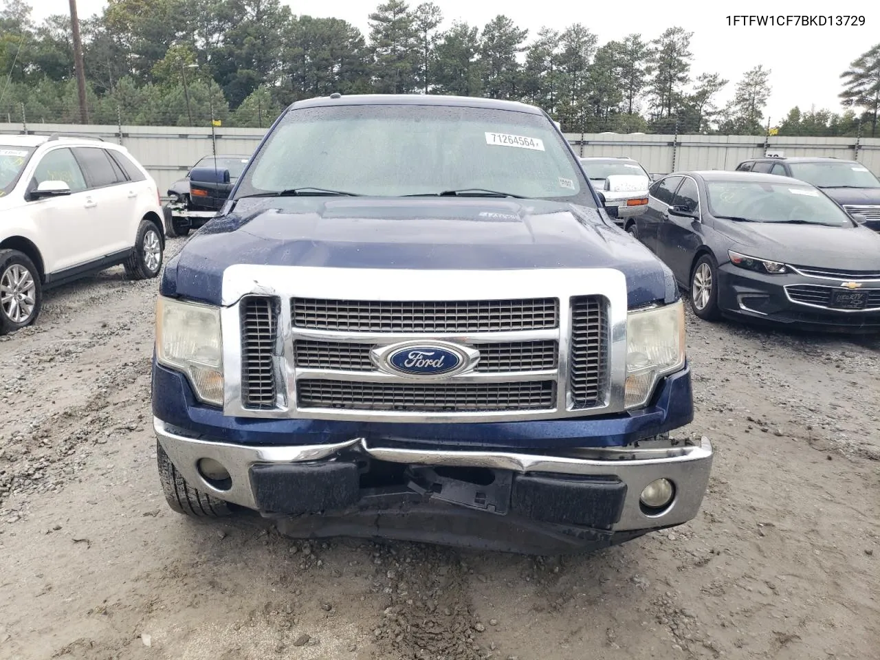 2011 Ford F150 Supercrew VIN: 1FTFW1CF7BKD13729 Lot: 71264564