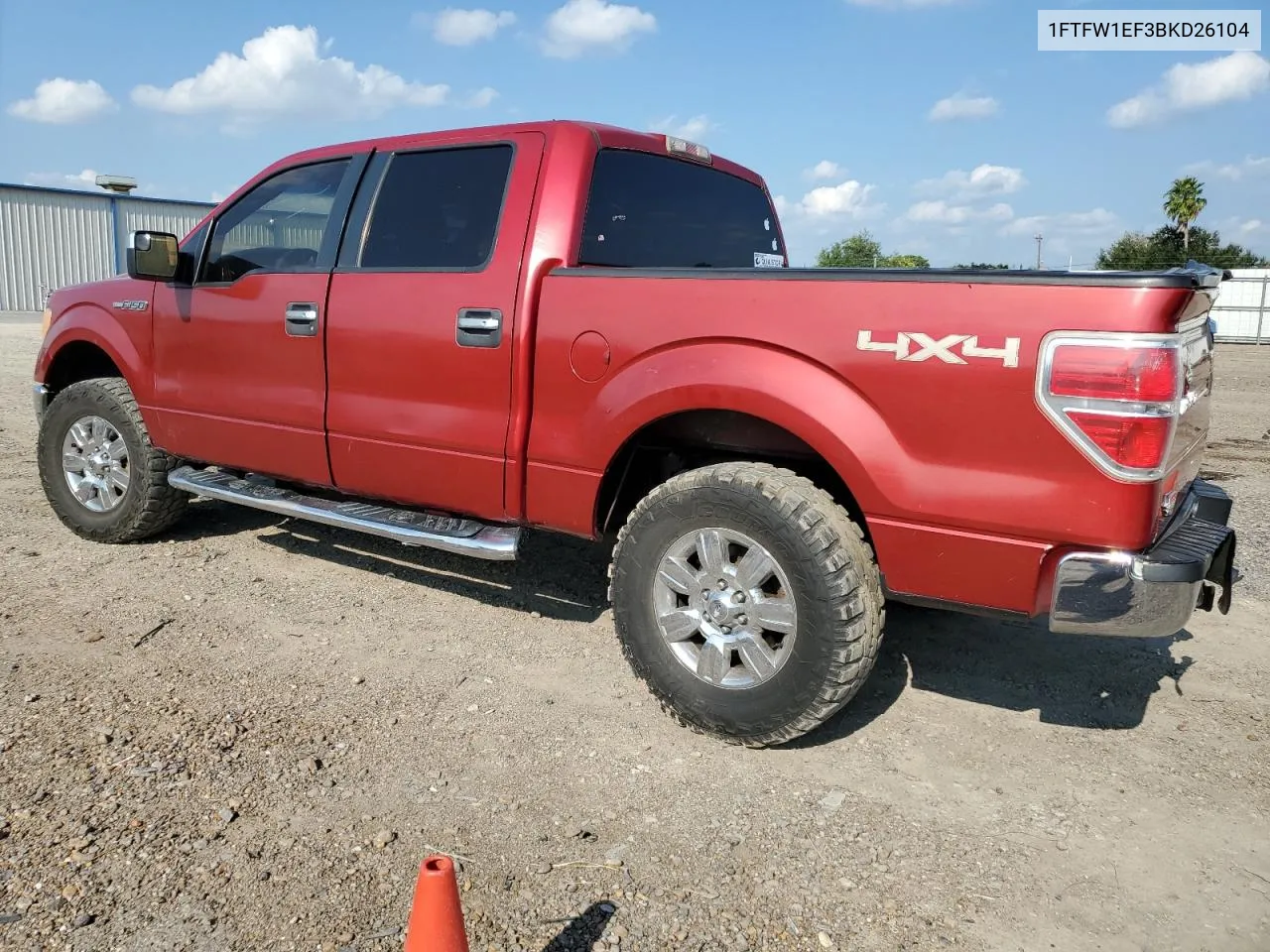 2011 Ford F150 Supercrew VIN: 1FTFW1EF3BKD26104 Lot: 71561084