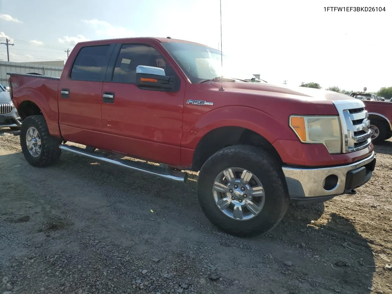 2011 Ford F150 Supercrew VIN: 1FTFW1EF3BKD26104 Lot: 71561084