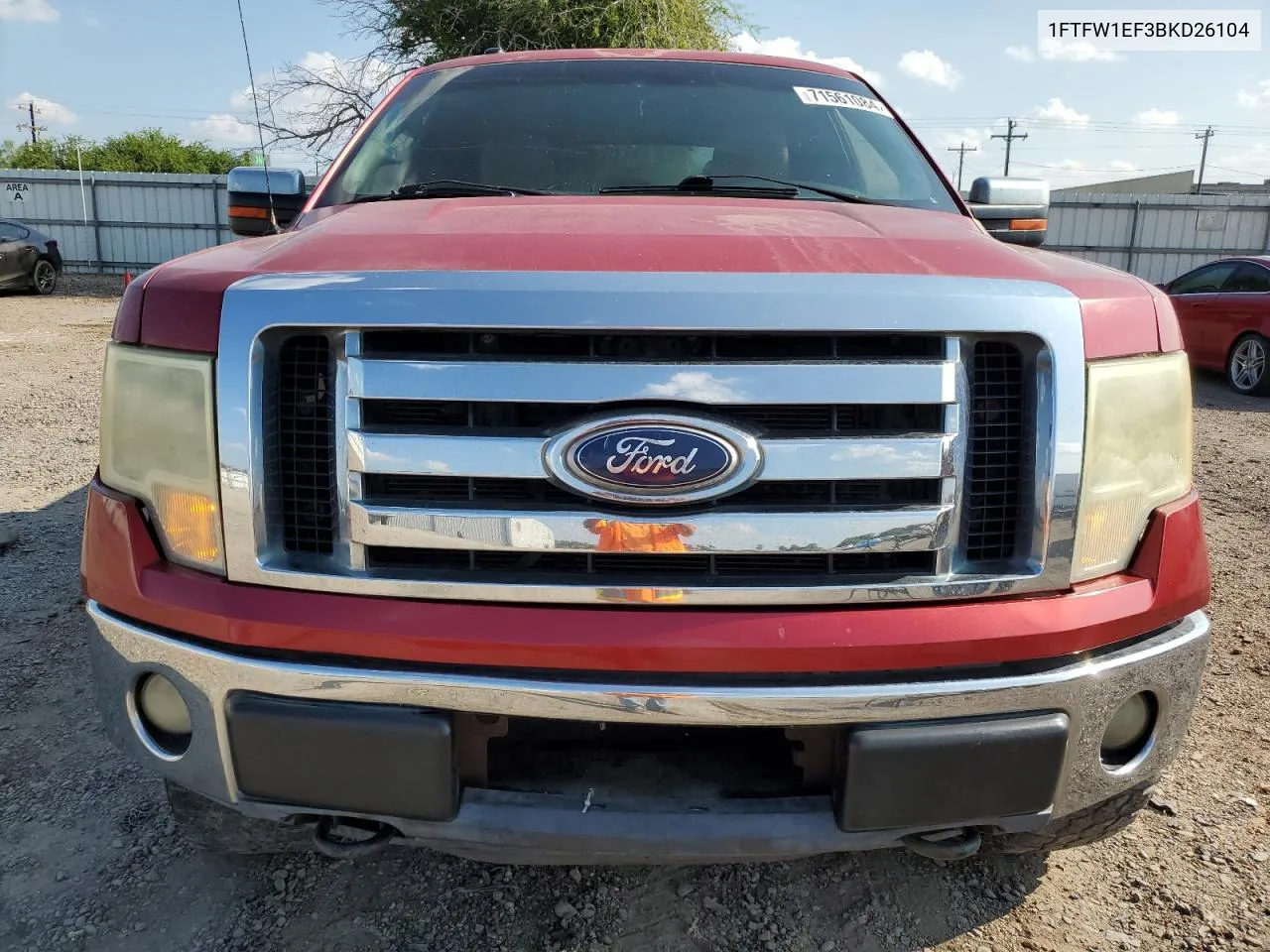 1FTFW1EF3BKD26104 2011 Ford F150 Supercrew