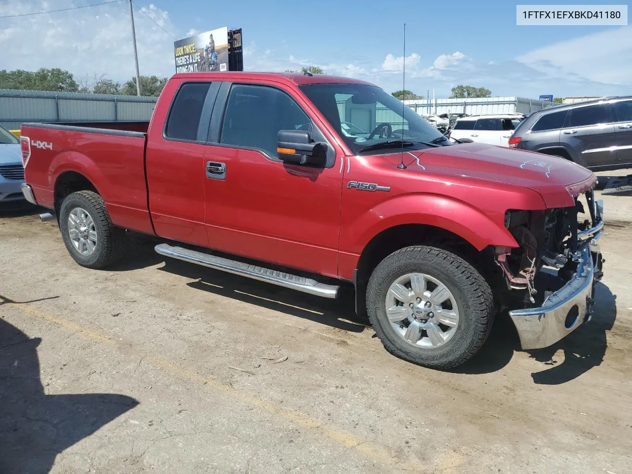 2011 Ford F150 Super Cab VIN: 1FTFX1EFXBKD41180 Lot: 71642274