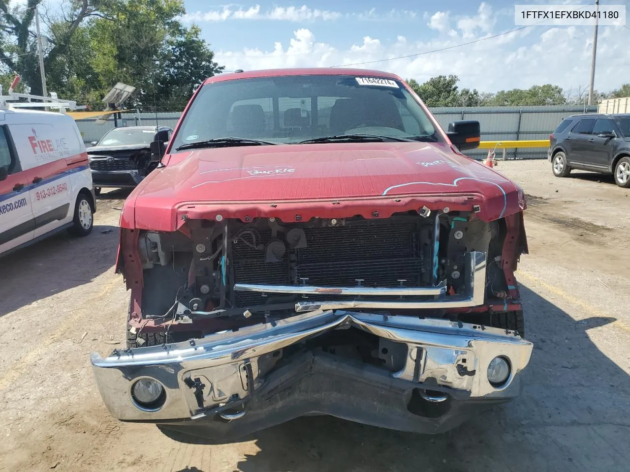 2011 Ford F150 Super Cab VIN: 1FTFX1EFXBKD41180 Lot: 71642274