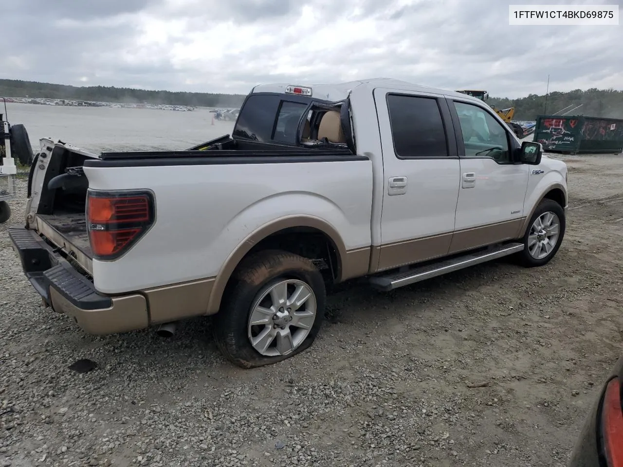 2011 Ford F150 Supercrew VIN: 1FTFW1CT4BKD69875 Lot: 71752734