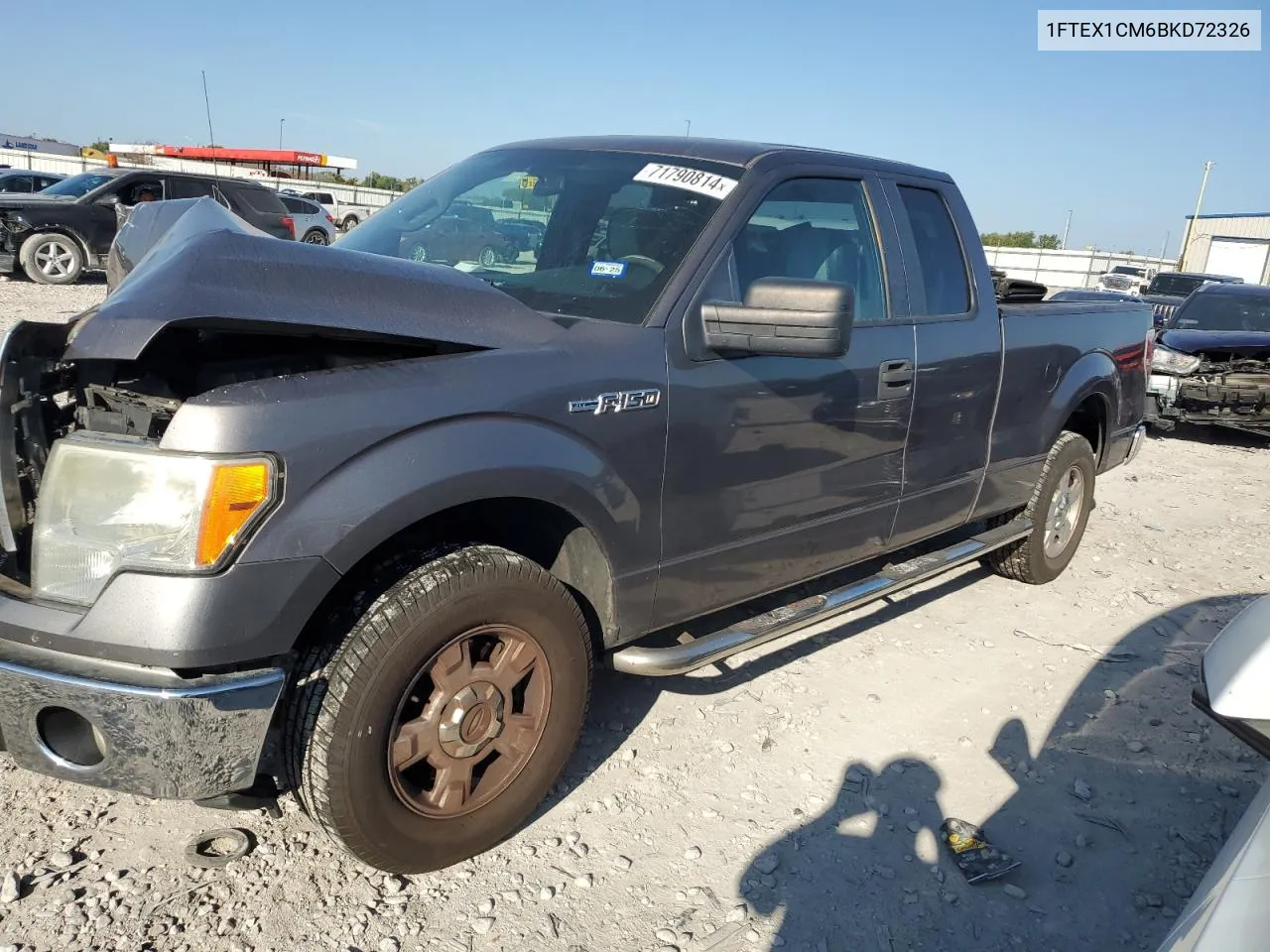 2011 Ford F150 Super Cab VIN: 1FTEX1CM6BKD72326 Lot: 71790814