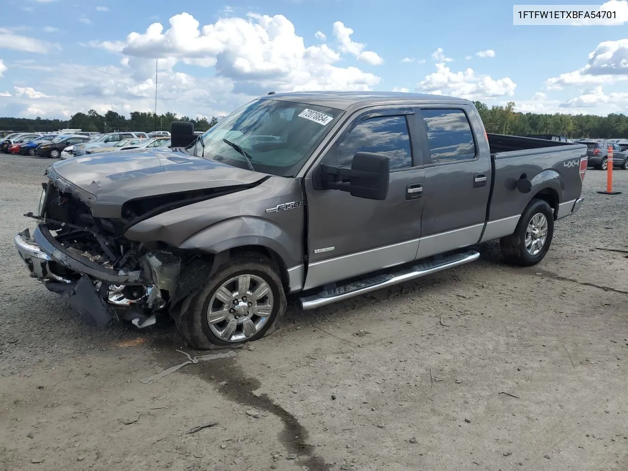 2011 Ford F150 Supercrew VIN: 1FTFW1ETXBFA54701 Lot: 72070854