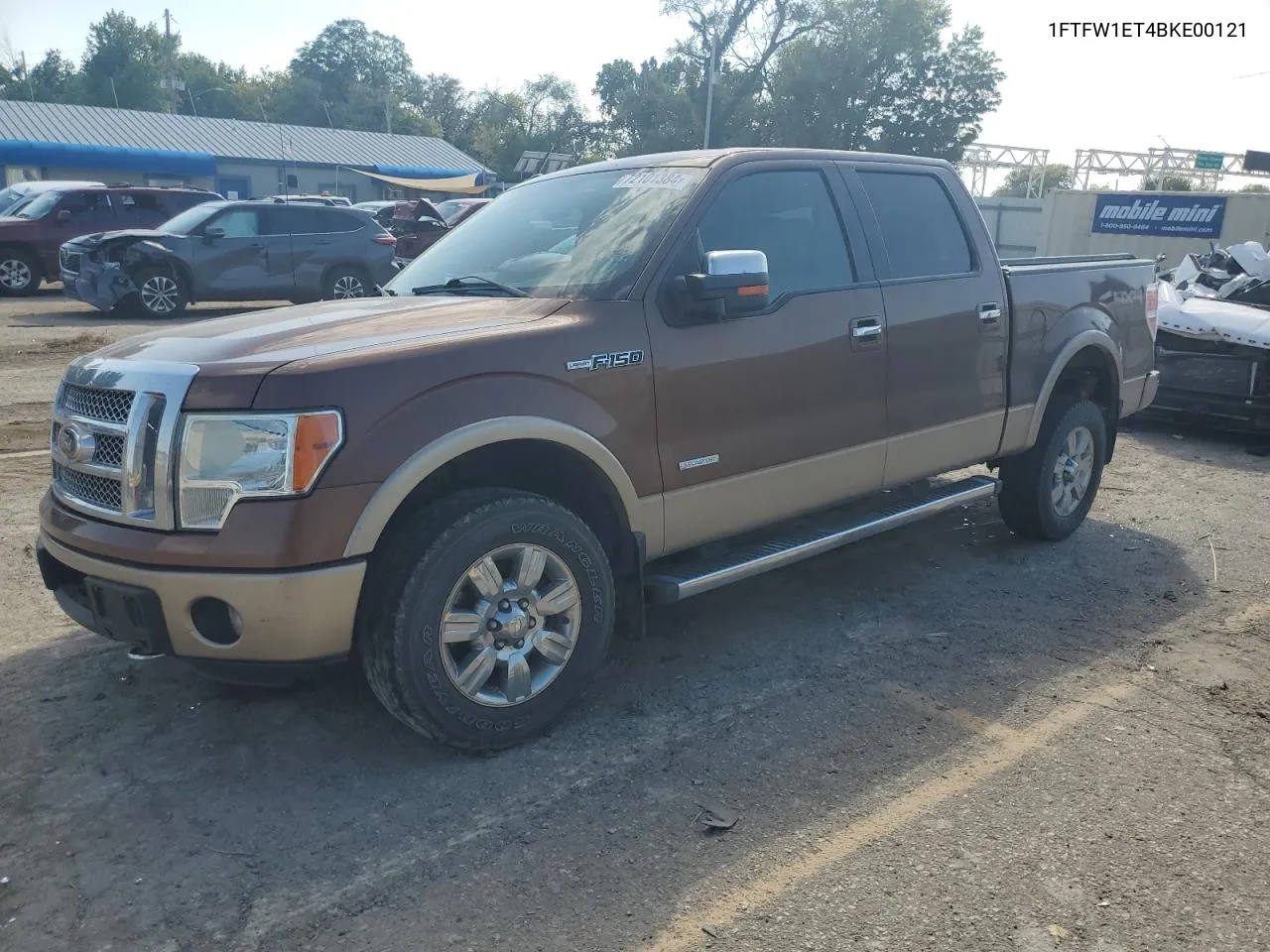 2011 Ford F150 Supercrew VIN: 1FTFW1ET4BKE00121 Lot: 72101384