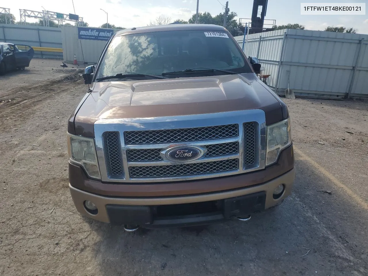 2011 Ford F150 Supercrew VIN: 1FTFW1ET4BKE00121 Lot: 72101384