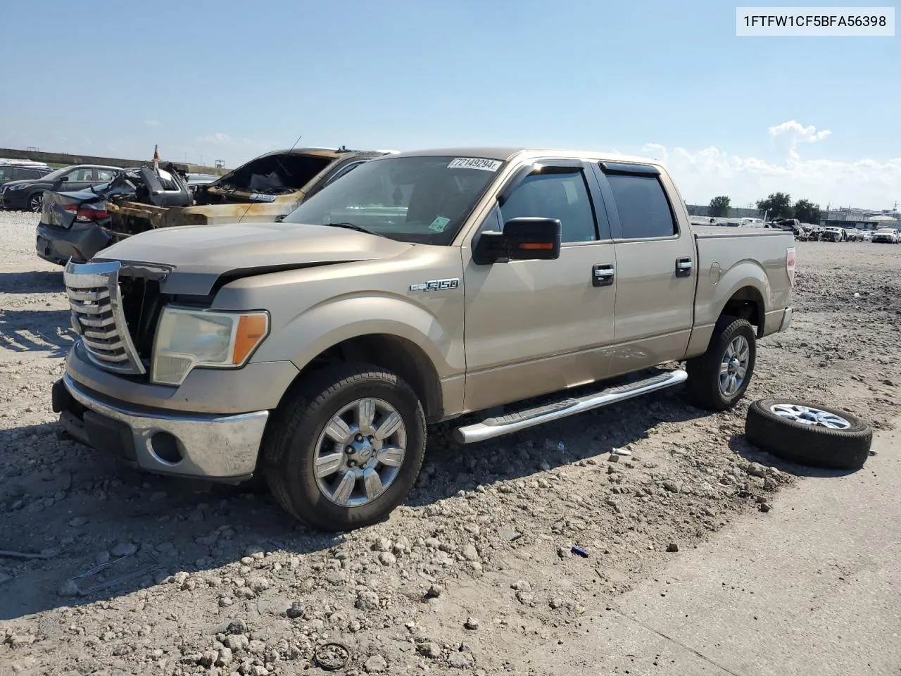 2011 Ford F150 Supercrew VIN: 1FTFW1CF5BFA56398 Lot: 72149294