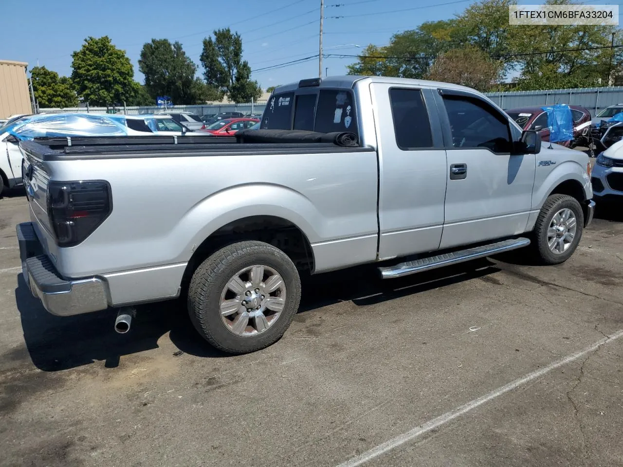 2011 Ford F150 Super Cab VIN: 1FTEX1CM6BFA33204 Lot: 72407754