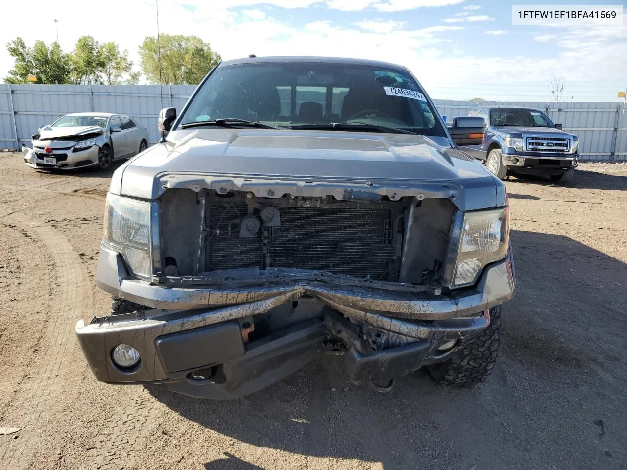 2011 Ford F150 Supercrew VIN: 1FTFW1EF1BFA41569 Lot: 72463424