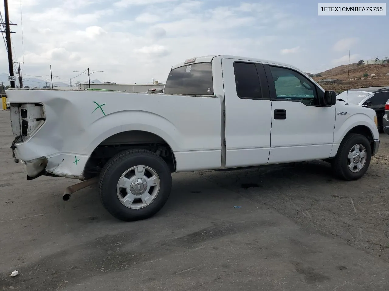 2011 Ford F150 Super Cab VIN: 1FTEX1CM9BFA79755 Lot: 72519104