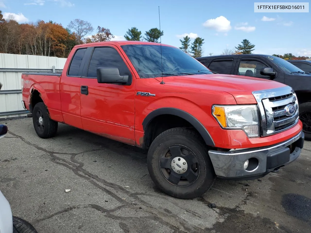 2011 Ford F150 Super Cab VIN: 1FTFX1EF5BKD16011 Lot: 72531194