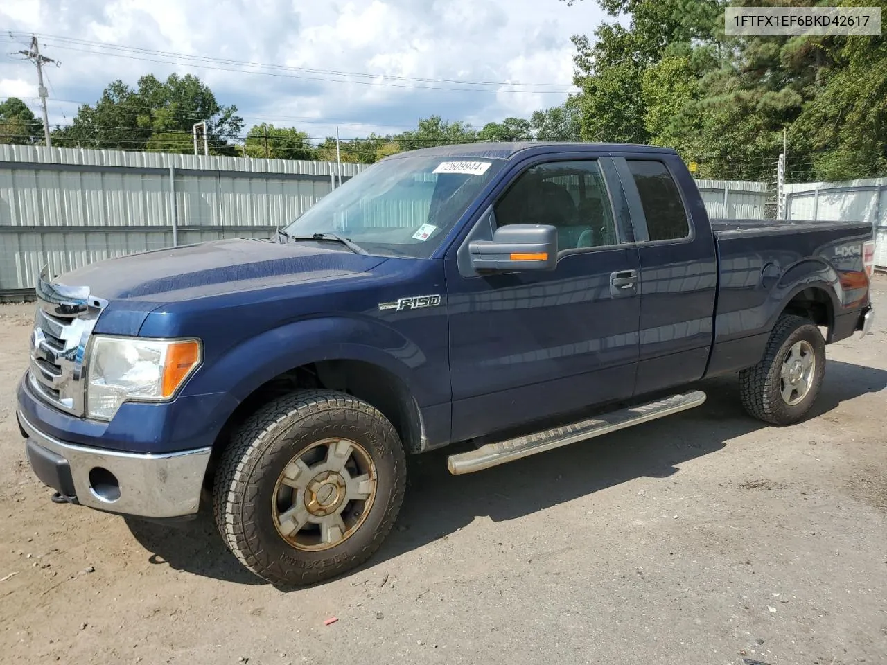 2011 Ford F150 Super Cab VIN: 1FTFX1EF6BKD42617 Lot: 72609944