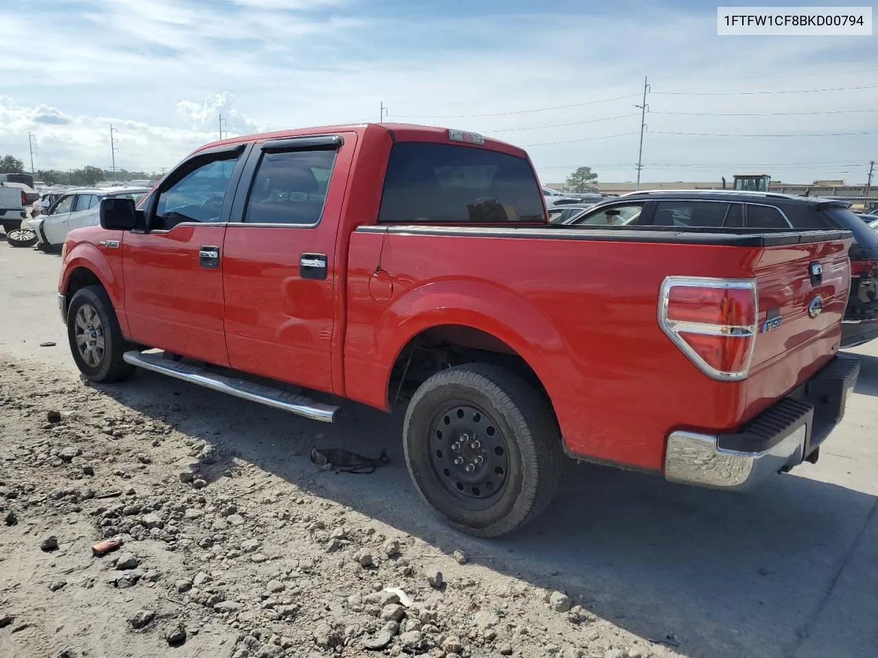 2011 Ford F150 Supercrew VIN: 1FTFW1CF8BKD00794 Lot: 72744124