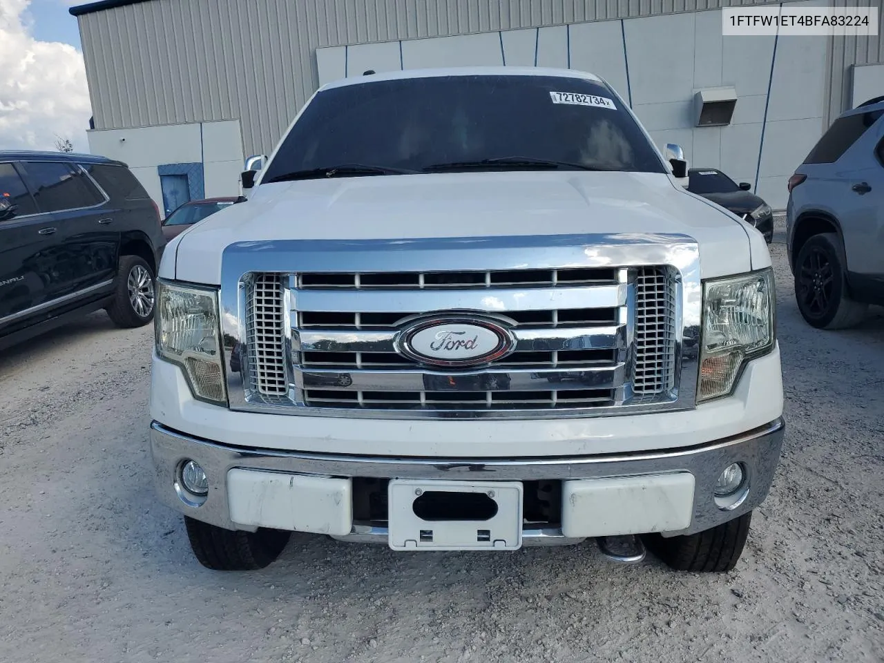 2011 Ford F150 Supercrew VIN: 1FTFW1ET4BFA83224 Lot: 72782734