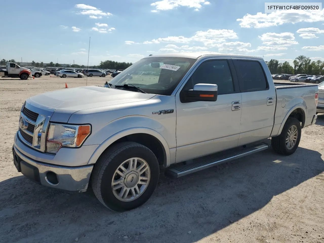 2011 Ford F150 Supercrew VIN: 1FTFW1CF4BFD09520 Lot: 73422904