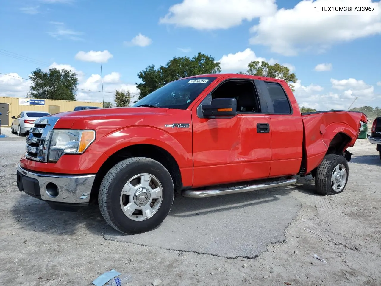 2011 Ford F150 Super Cab VIN: 1FTEX1CM3BFA33967 Lot: 73673784