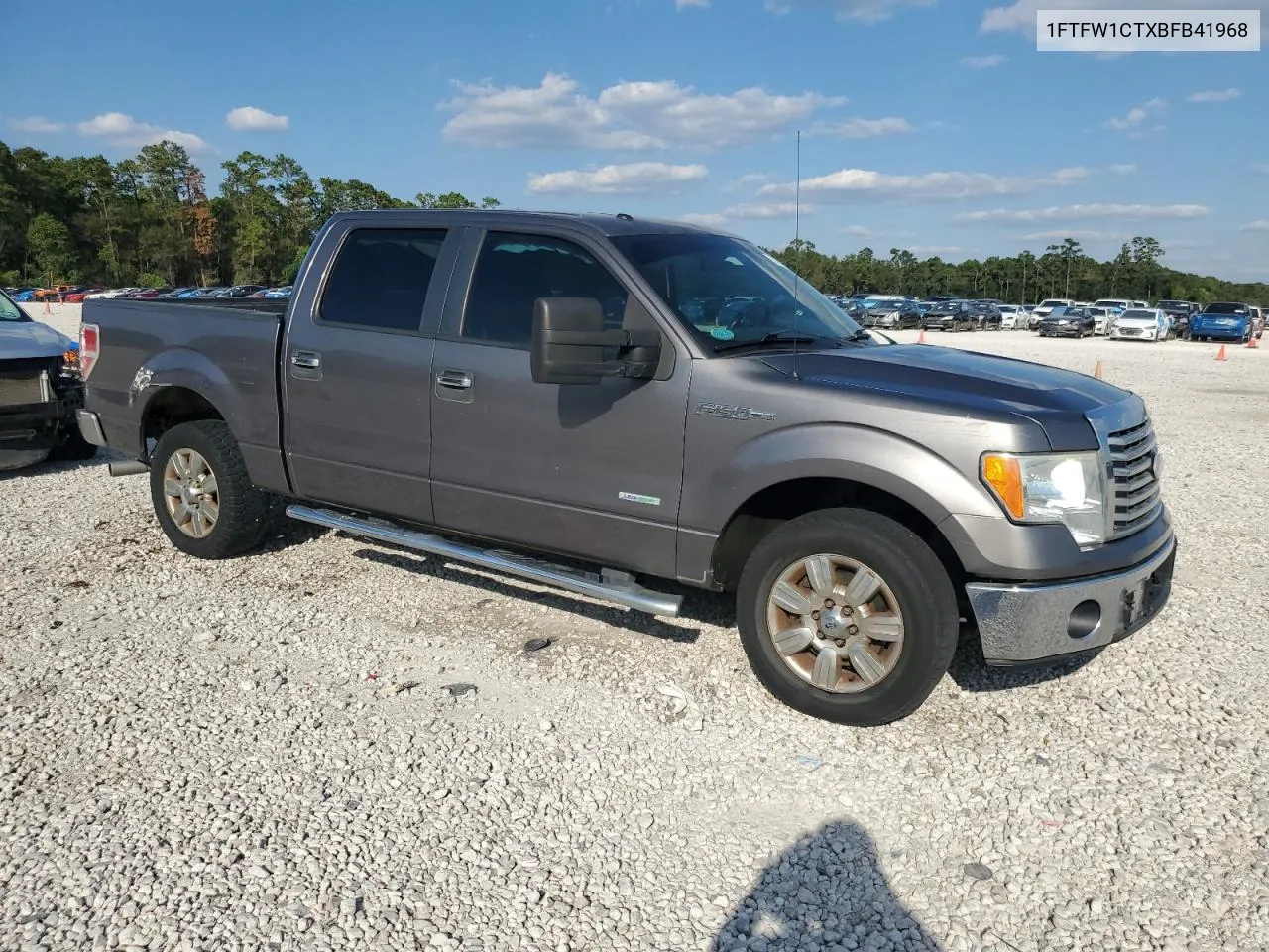 2011 Ford F150 Supercrew VIN: 1FTFW1CTXBFB41968 Lot: 74004234