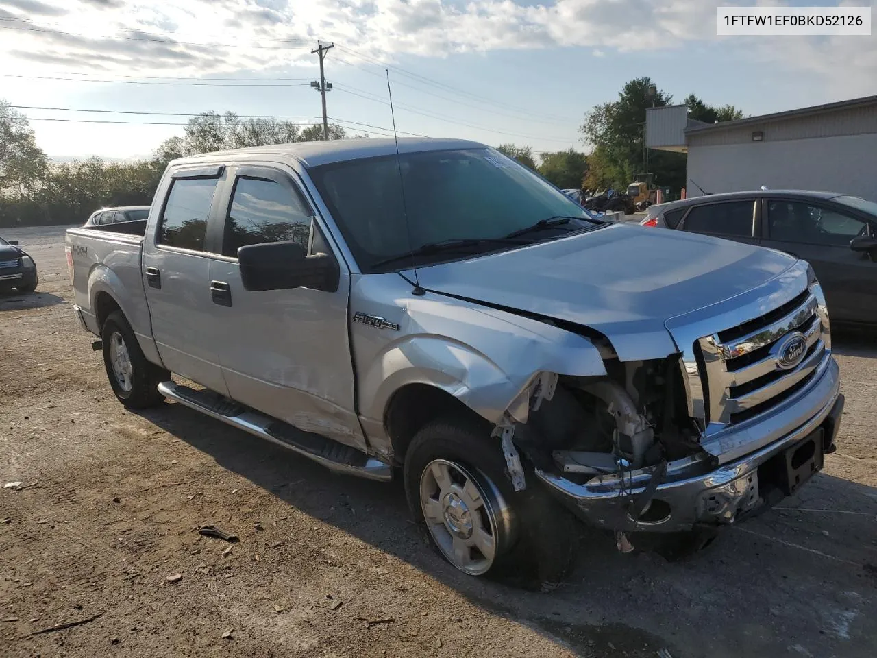 2011 Ford F150 Supercrew VIN: 1FTFW1EF0BKD52126 Lot: 74307974