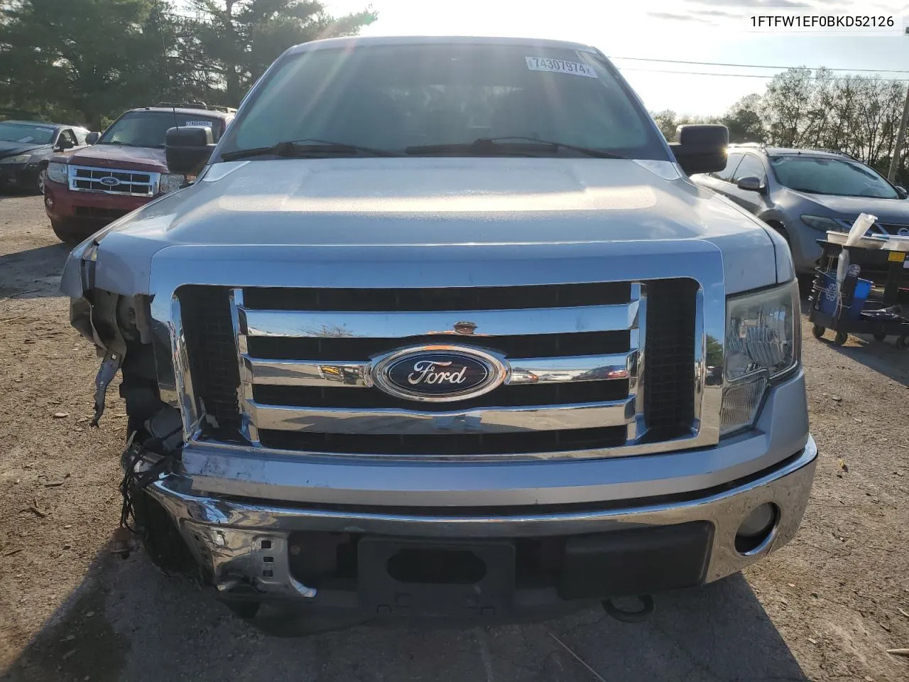 2011 Ford F150 Supercrew VIN: 1FTFW1EF0BKD52126 Lot: 74307974