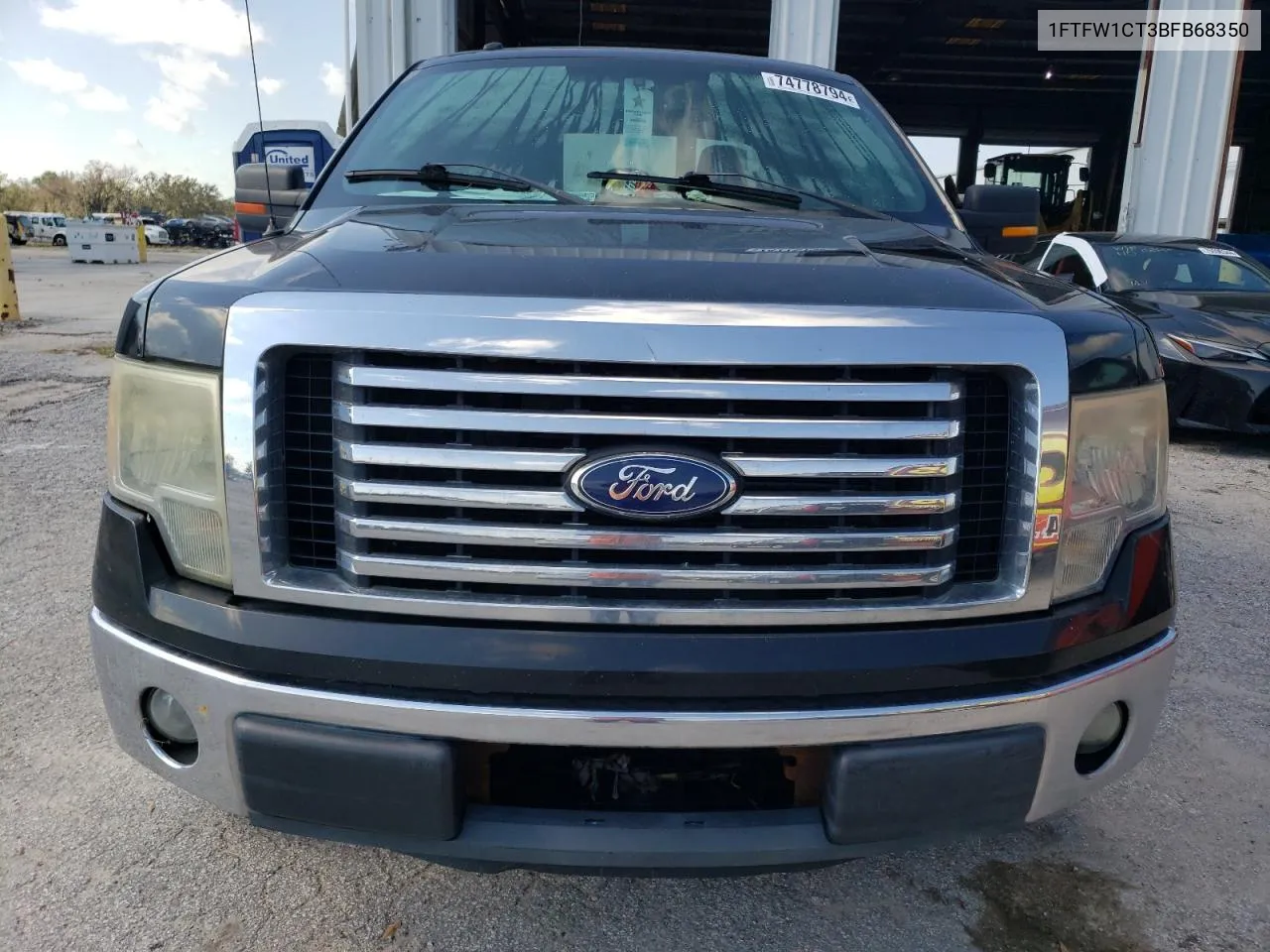 2011 Ford F150 Supercrew VIN: 1FTFW1CT3BFB68350 Lot: 74778794