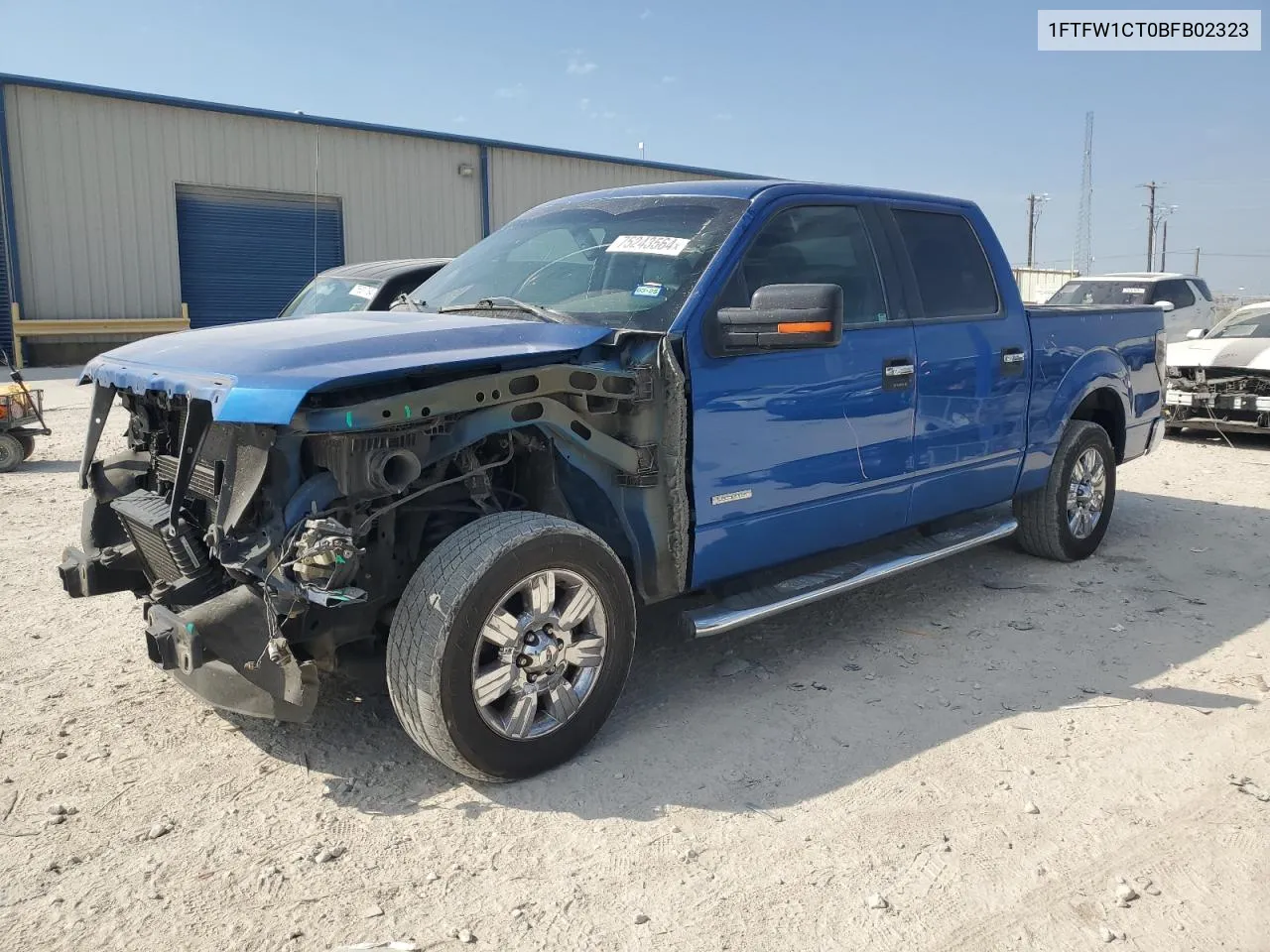 2011 Ford F150 Supercrew VIN: 1FTFW1CT0BFB02323 Lot: 75243564