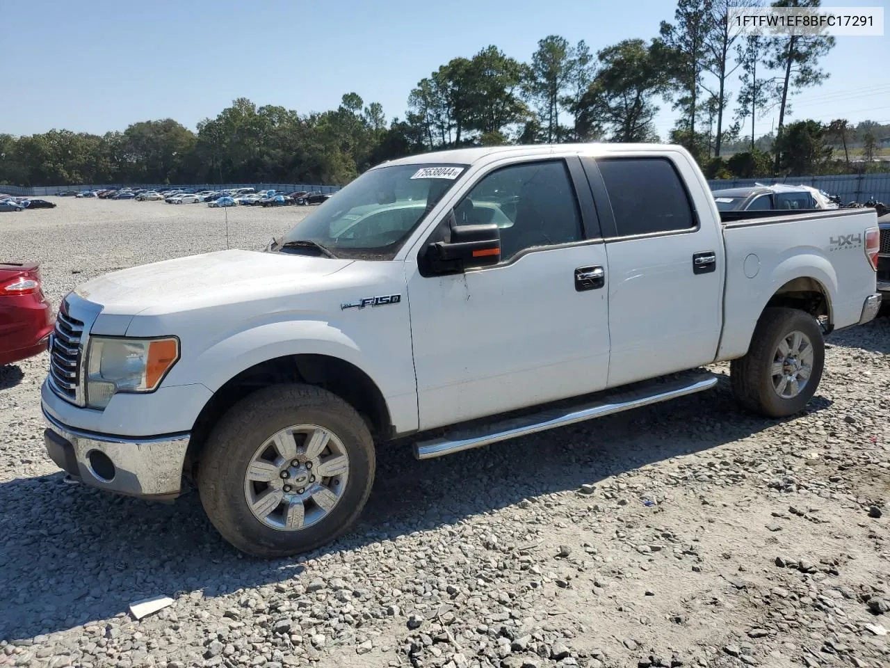 2011 Ford F150 Supercrew VIN: 1FTFW1EF8BFC17291 Lot: 75638044