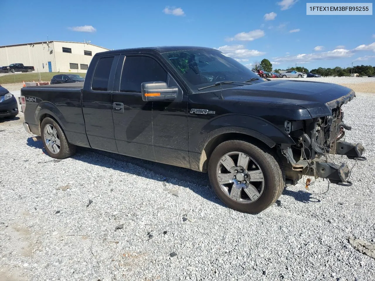 2011 Ford F150 Super Cab VIN: 1FTEX1EM3BFB95255 Lot: 76065394