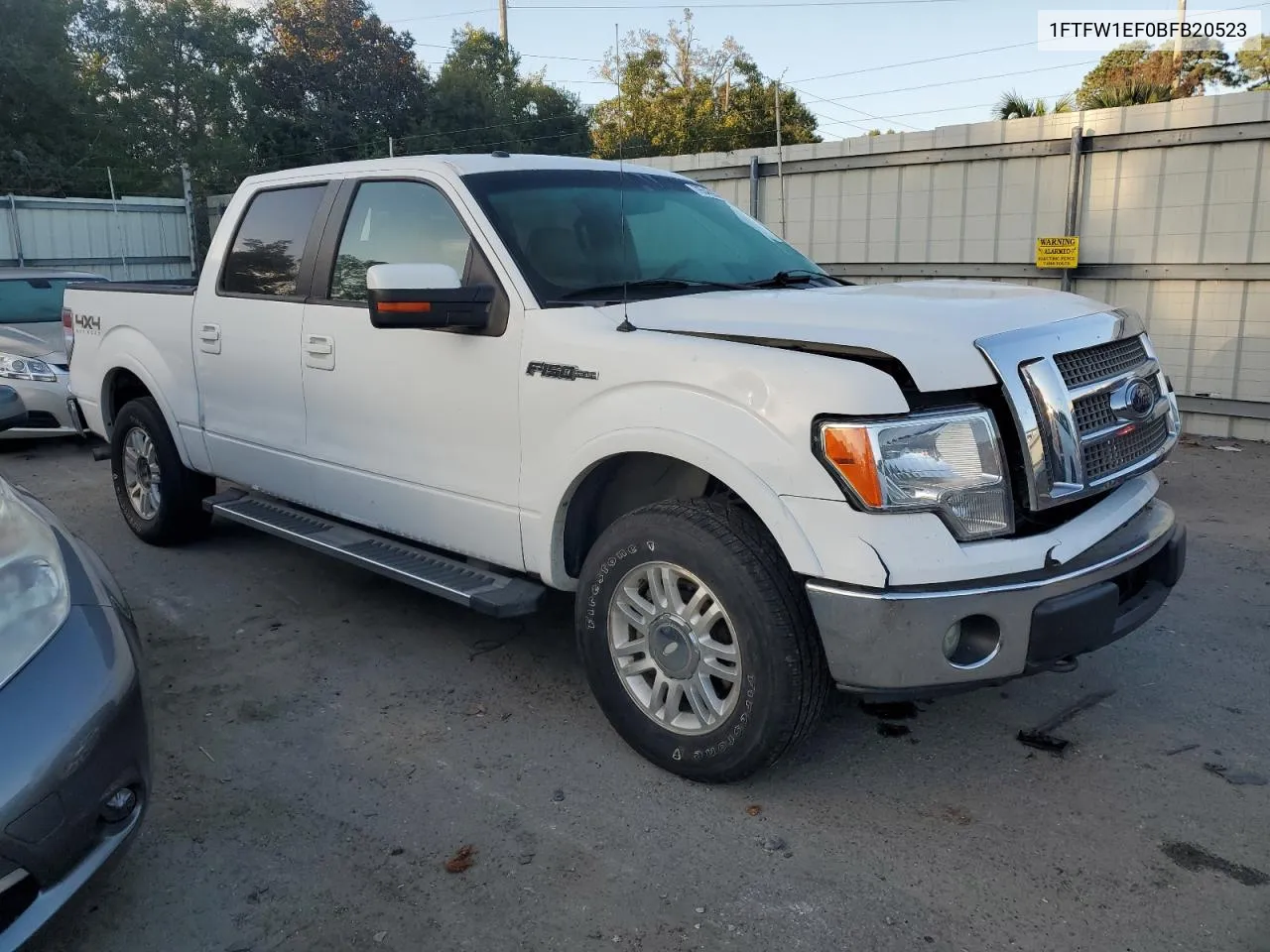 2011 Ford F150 Supercrew VIN: 1FTFW1EF0BFB20523 Lot: 76545934