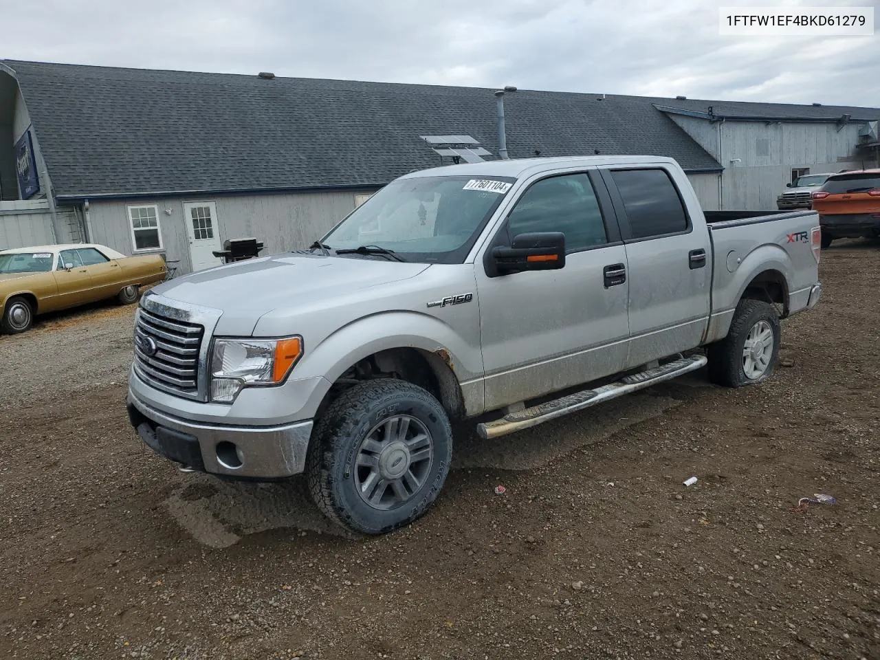 2011 Ford F150 Supercrew VIN: 1FTFW1EF4BKD61279 Lot: 77601104