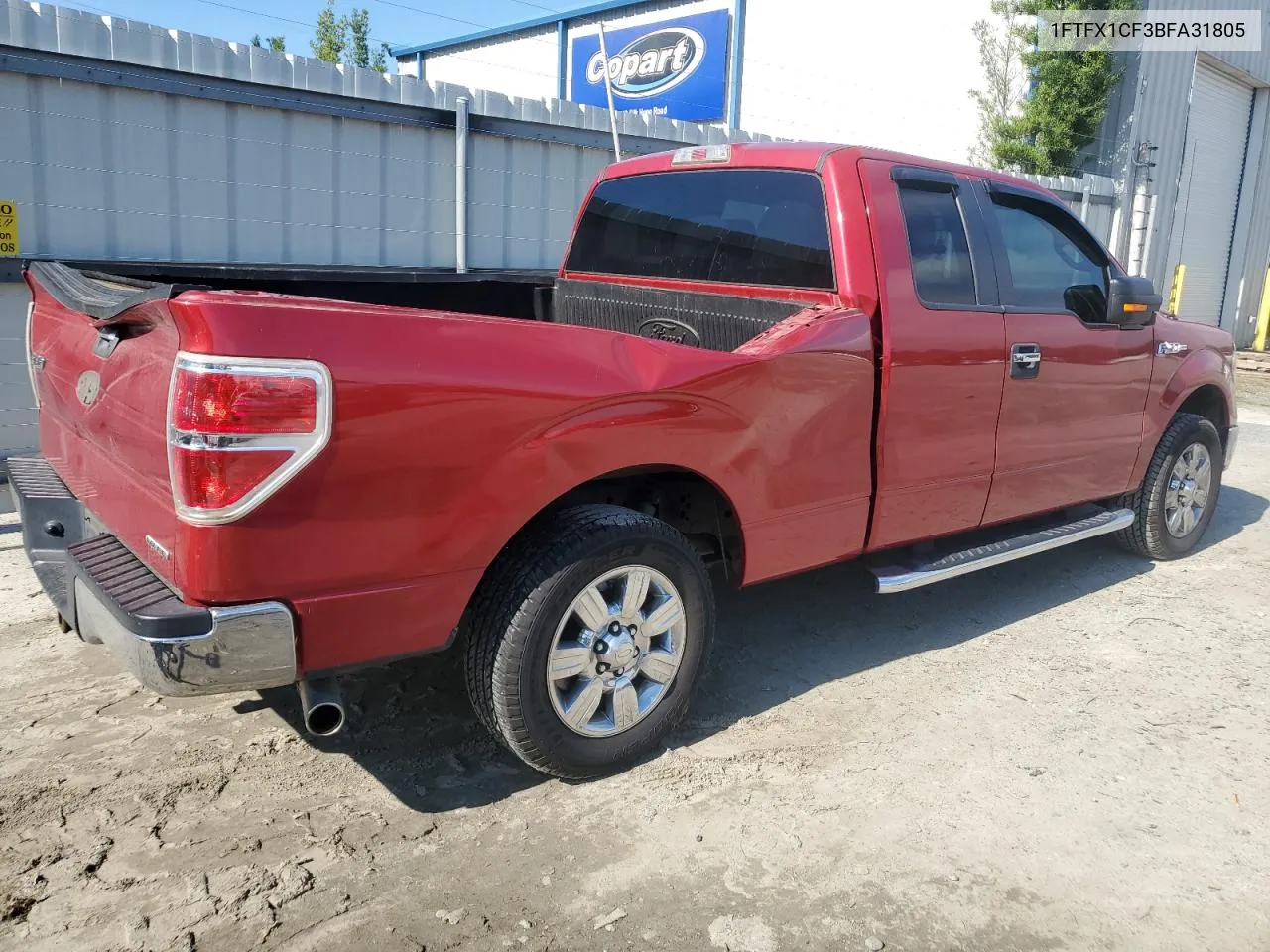 2011 Ford F150 Super Cab VIN: 1FTFX1CF3BFA31805 Lot: 77883054